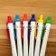 Innovative products White barrel pad printing fancy plastic pens BPP0019