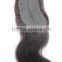 cheap lace parting 100% factory optic spilce hand made hand tied invisible braizilian human hair swiss lace top closure