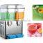 Electric cold beverage dispenser with double tanks for drink shop use