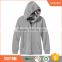 Grey plain dyed zip hoodie