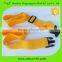 Yellow custom 2cm*5m adjustable luggage strap with removable buckle
