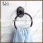 16232 high quality bathroom accessories wall mount black bathroom towel ring