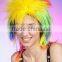 Multi color party wig, cheap synthetic colorful cosplay wigs wholesale