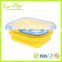 100% Pure Silicone color frame Foldable Lunch Box 600ML, Food Fruit Collapsible Container For Microwave Oven