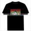 Wholesale custom led lighted up t shirts/light t-shirt