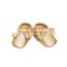 Wholesale fancy baby shoes gold leather baby shoes in stock