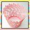 pink laser greaseproof cupcake wrappers for diffrent parties