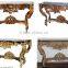 Hand Drawing Room Furniture Baroque Style Hallway Console Table and Mirror
