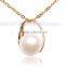 14k solid gold 8-9mm AAA round freshwater pearl necklace