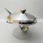 Large 4L round chafing dish glass hot food warmer with glass dish