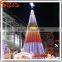 Latest design hot sale giant artificial led christmas tree ornament decoration colorful lighting tree outdoor