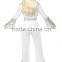 Wholesale Custom Women's halloween white top pants and belt 70's Disco Lady Costumes Adults