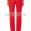 Customized Lady's Apparel Simple Red-color Latest Design Flat Front Skinny Pants(DQM019P)
