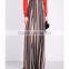 Customized Lady's Apparel Striped Wide-leg Structured Waistband metallic Trousers(DQM001P)