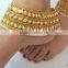 Designer PEARL polki payal ANKLETS pair feet bracelet Gold plated