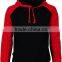 Heavyweight Blank 20% Polyester 80% Cotton Fleece Pullover Hoodie Contrast Raglan Long Sleeve Men's Hooded Sweatshirt OEM
