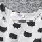 Cotton comfortable latest children dress designs black cat pattern printing stretch dress
