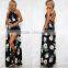 2017 New Fashion Women Summer Floral Printed Long Maxi Dress Apparel