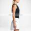 Custom Dri-fit Mesh Patch Sleeveless Women Golf Top Polo Shirt
