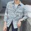 Fashion grid long sleeve shirts