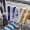 Hot Sell White And Blue Cotton Stripe Custom Beach Towel