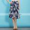 Custom Women Clothes Long Floral Printed Chiffon Skirts,New Latest Skirt Design Floral Printed LOng Skirts for Women