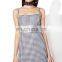 Fancy Gingham Print Clothing New Women Dress Model