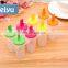 promotion home kitchen handmade silicone round shaped ice popsicle molds