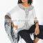 Black And White Beautiful Frange Cotton Summer Top For Women