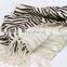 2017 Factory Direct Sale Double Side Tassel Winter Lady Cashmere Scarf Twill Fabric in Print Leopard Zebra Animal Fabric Scarf