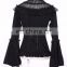 Gothic flared long sleeve shirt with flared sleeves