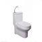 2019 good sale ceramic one piece toilet with integrated basin sink