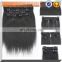 100% Human hair natural color clip in hair extensions for african american