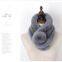 Joy Fashion Scarf Supplier Custom Women Winter Rabbit Faux Fur Scarf w Pompom