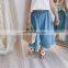 2020 New Girls Denim Wide Pants Summer Tassel Fashion Girls Jean Pants