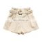 TWOTWINSTYLE Shorts For Women High Waits With Sashes Wide Leg Minimalist Casual Fashion