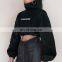 LAITE H2016 Autumn Women Sweatshirts Ladies High Collar Crop Top Sweatshirts Women Printed Clothing