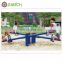 Four person children play items rotating toy merry go round