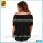 Plus Size Top Quality Short Sleeve Off the Shoulder High-Low Hem Blouse