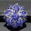 wholsale fashion silver gold crystal rhinestone diamond pearl china custom fabric flower brooch