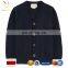 Jacket style pure cashmere v neck cardigan for boys