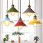 Classic American Retro Macarons Colorful Chandelier Decoration Led Pendant Light