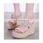 Pakistani Design Suede Buckle Women Wedges platform sandals shoes other color and material are available (LAJWG0009)