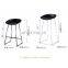 kitchen modern design metal legs pp plastic seat high bar chair