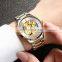 IK Colouring K004 Men 's Automatic Mechanical Watches Full Steel Hollow Skeleton Wristwatch Waterproof Relogio Masculin