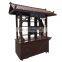 factory customized wooden candy cart display wood food carts kiosk for sale with wheels