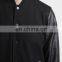 wholesaler wool mix varsity jacket leather sleeves