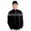 OEM High Quality Winter Hoodies Custom Black Knit Half Zip Up Color Block Barber Fleece Hoodie