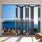 Heat Insulation patio aluminium glazed folding doors accordion doors