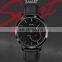 OEM custom logo men wristwatch brand Skmei 1510 japan movement waterproof genuine black leather quartz watch